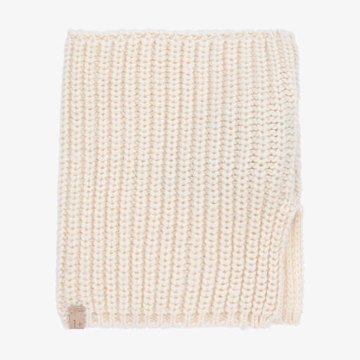 1 + in the family-Ivory Ribbed Knit Snood | Childrensalon