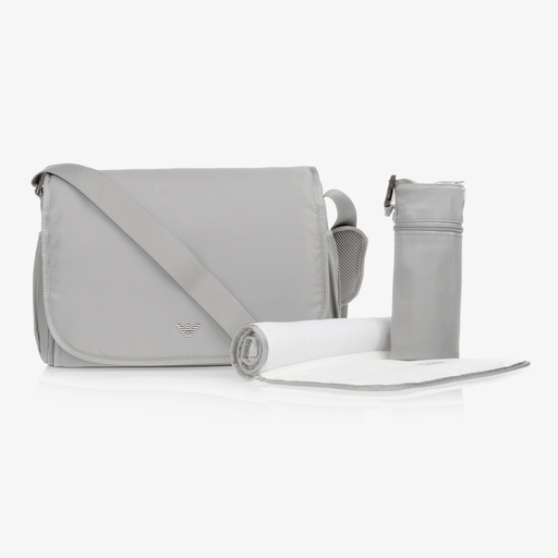 Emporio Armani-Grey Changing Bag (36cm) | Childrensalon