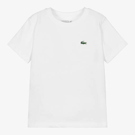 Lacoste-White Ultra Dry T-Shirt | Childrensalon