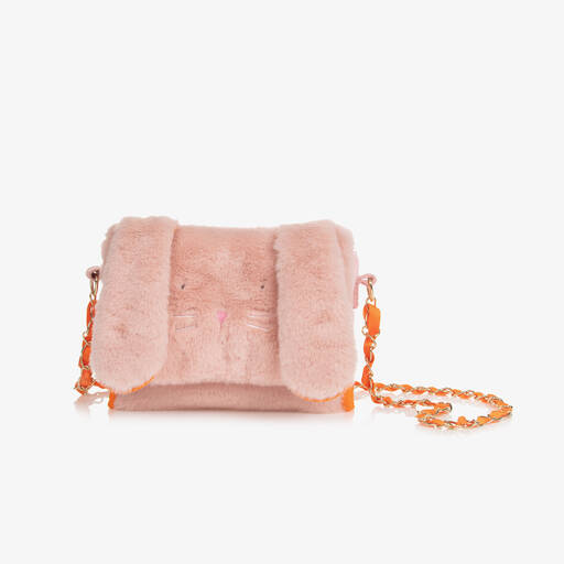 Meri Meri-Girls Pink Plush Bunny Bag (20cm) | Childrensalon