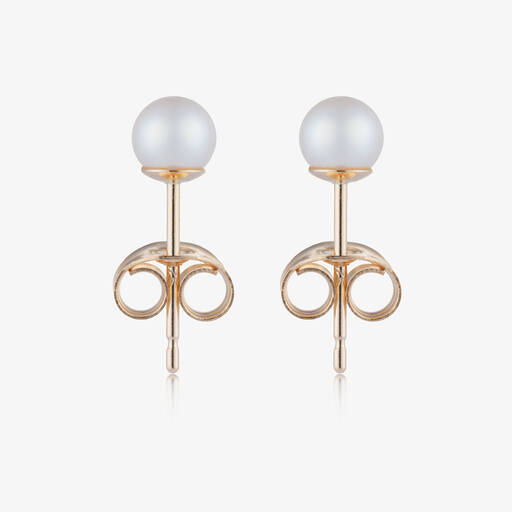Raw Pearls-Girls 9ct Gold & Pearl Earrings | Childrensalon