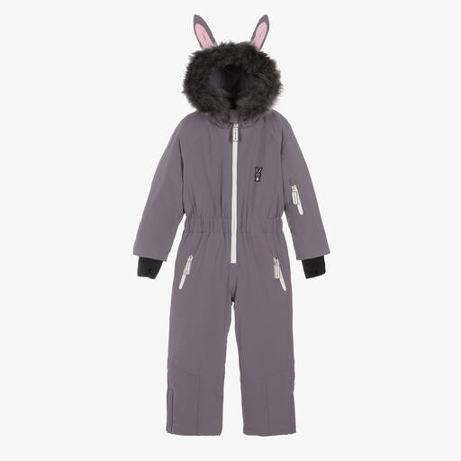 Roarsome-Grey Hop The Bunny Snowsuit | Childrensalon