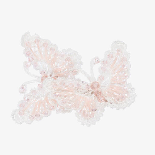 Sienna Likes To Party-Pink Butterfly Hairclip (11cm) | Childrensalon