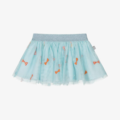 Stella McCartney Kids-Girls Blue Tulle Skirt | Childrensalon