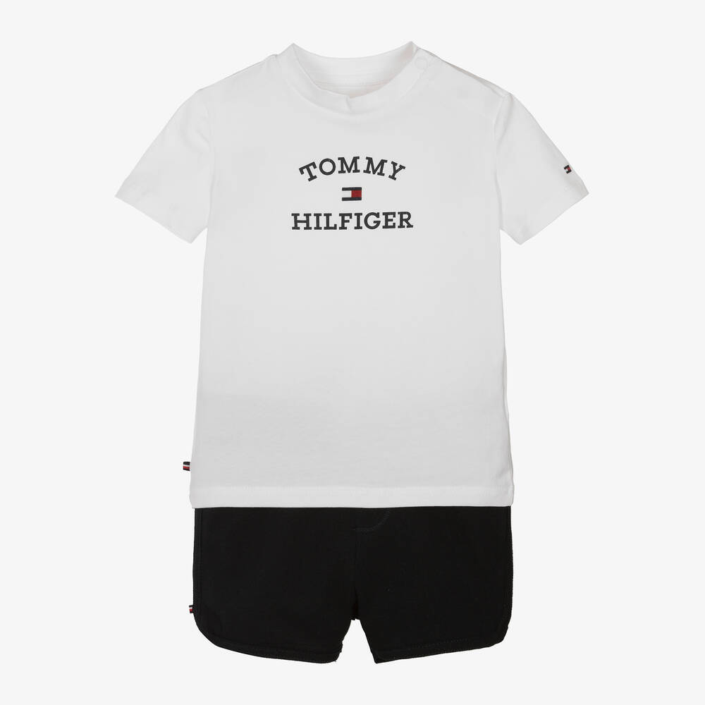 Tommy Hilfiger - Navy Blue Cotton Baby Shorts Set | Childrensalon