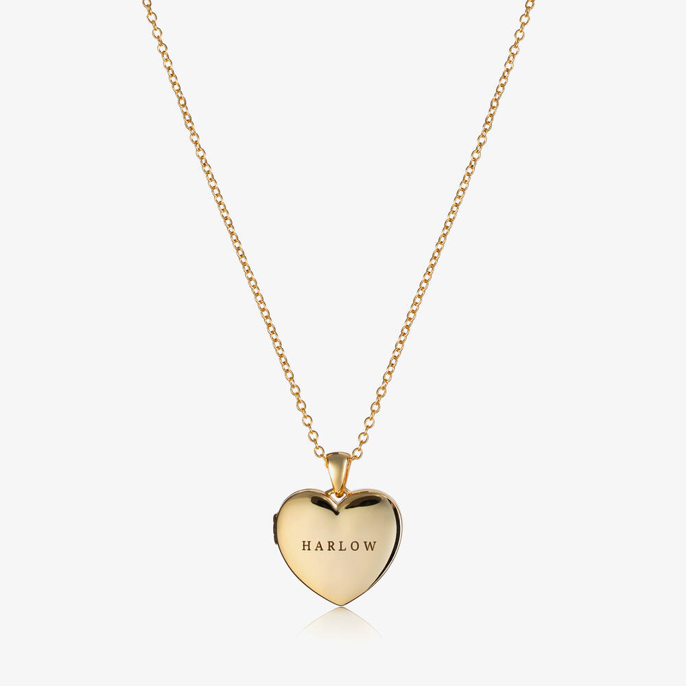Treat Republic-Personalised Gold-Plated Locket Necklace | Childrensalon
