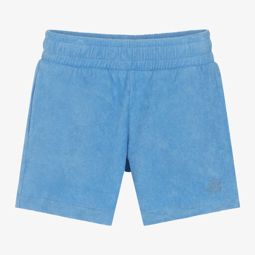 Vilebrequin-Boys Blue Cotton Towelling Shorts | Childrensalon